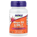 NOW Foods, Mega D3 & MK-7, 60 Capsules