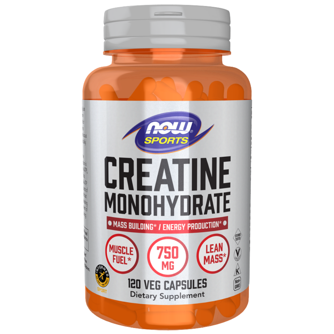 NOW Foods Creatine Monohydrate 750 mg, 120 Capsules