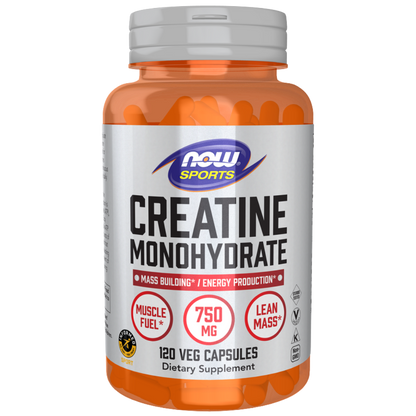 NOW Foods Creatine Monohydrate 750 mg, 120 Capsules