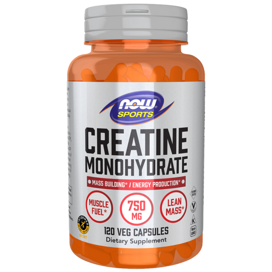 NOW Foods Creatine Monohydrate 750 mg, 120 Capsules