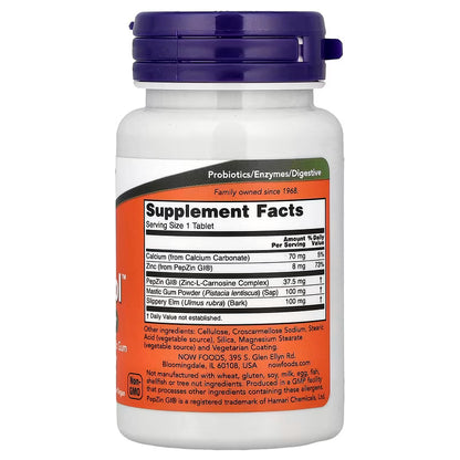 NOW Foods Ulcetrol Salud digestiva con PepZin GI y goma de masilla 60 comprimidos