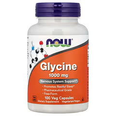 NOW Foods, Glycine, 100 Veg Capsules (1,000 mg per Capsule)