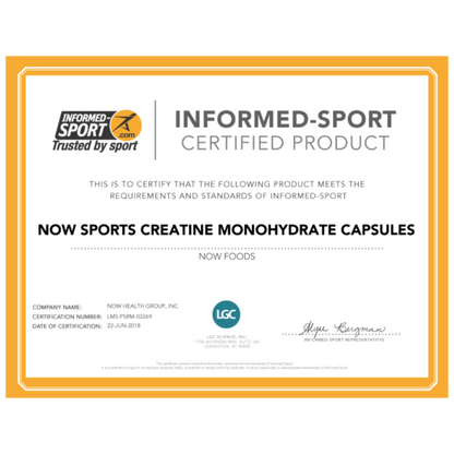 NOW Foods Creatine Monohydrate 750 mg, 120 Capsules