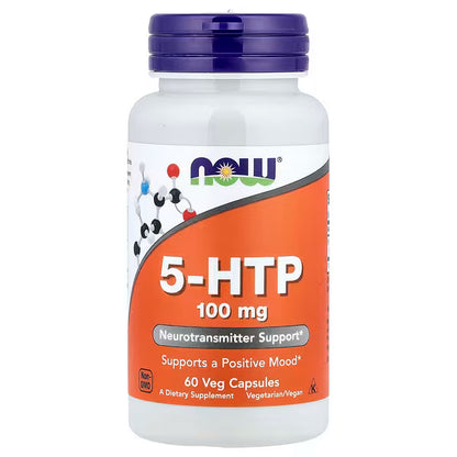 NOW Foods, 5-HTP, 100 mg, 60 Cápsulas Vegetais