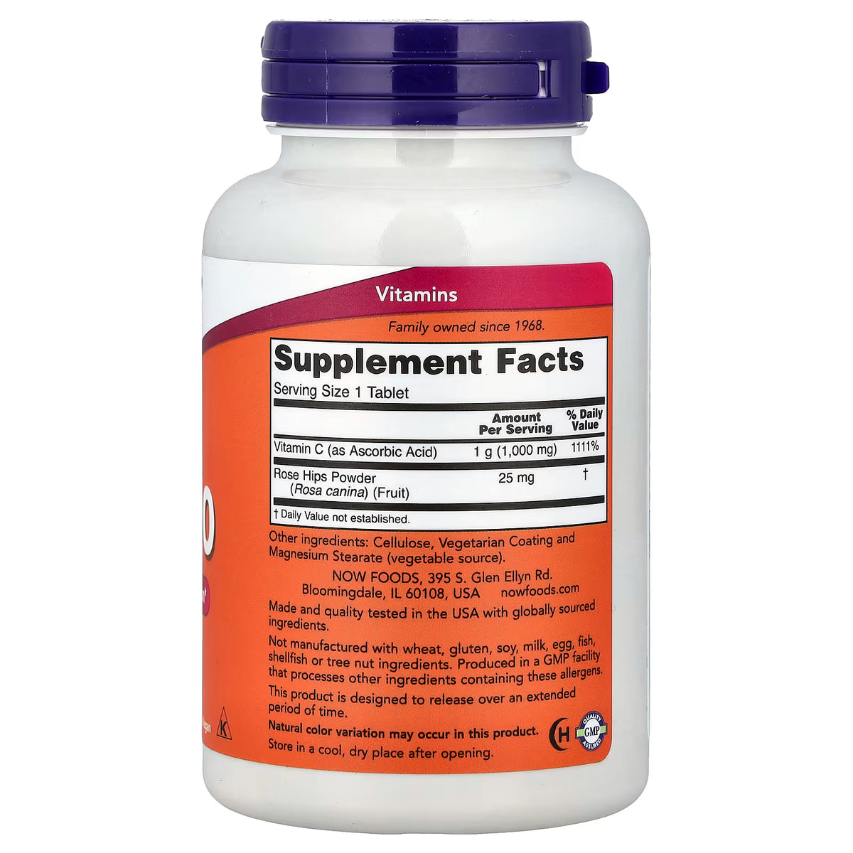 NOW Foods, C-1000 com Rosa Mosqueta, 100 Comprimidos