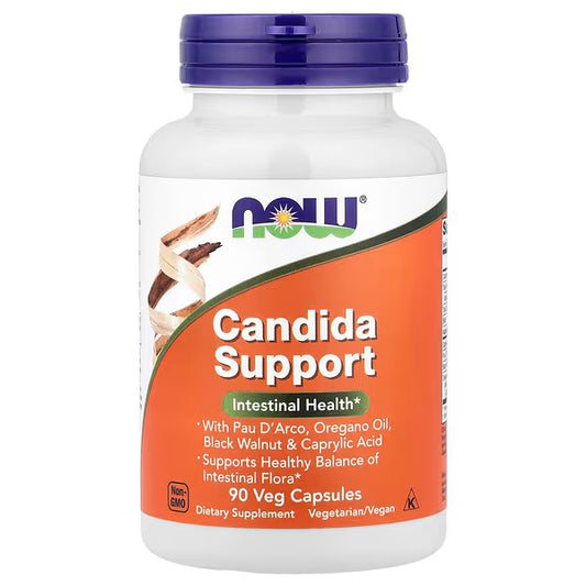 NOW Foods, Apoio Candida, 90 Cápsulas Vegetais