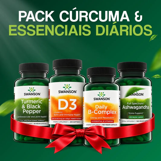 Conjunto de Açafrão-das-Índias & Essenciais Diários