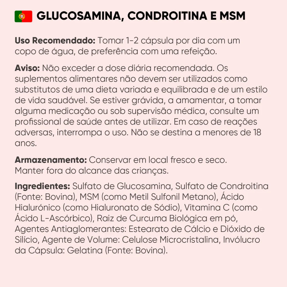 Glucosamine, Chondroitin and MSM