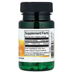 Swanson Biotina 5000 mcg 30 Cápsulas Vegan