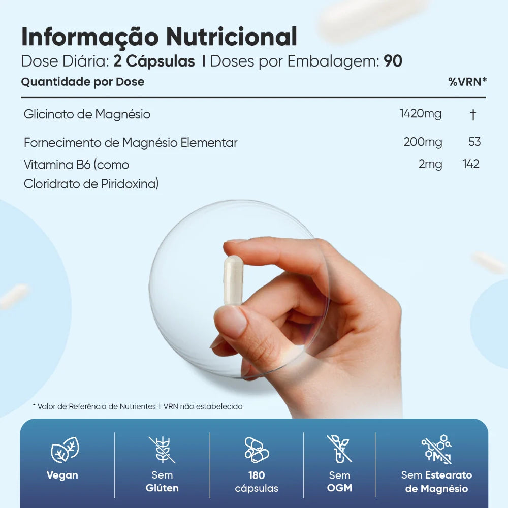 Glicinato de Magnésio + Vitamina B6