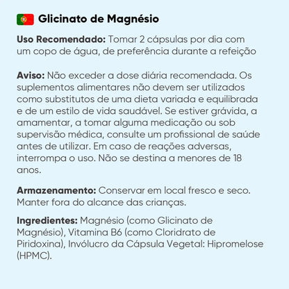 WeightWorld Magnesium Glycinate + Vitamin B6 – 1422 mg per serving – 180 capsules