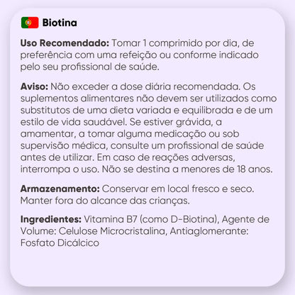 WeightWorld Biotina para Cabelo e Pele 12.000 mcg 365 comprimidos