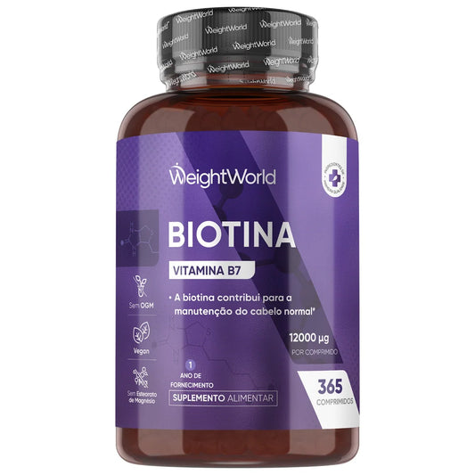 WeightWorld Biotin for Hair and Skin 12,000 mcg 365 tablets