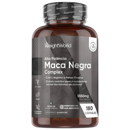 Weightworld Complexo de Maca Preta 5550 mg 180 cápsulas