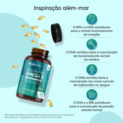 WeightWorld Omega 3 Aceite de Pescado 2000mg 240 Cápsulas