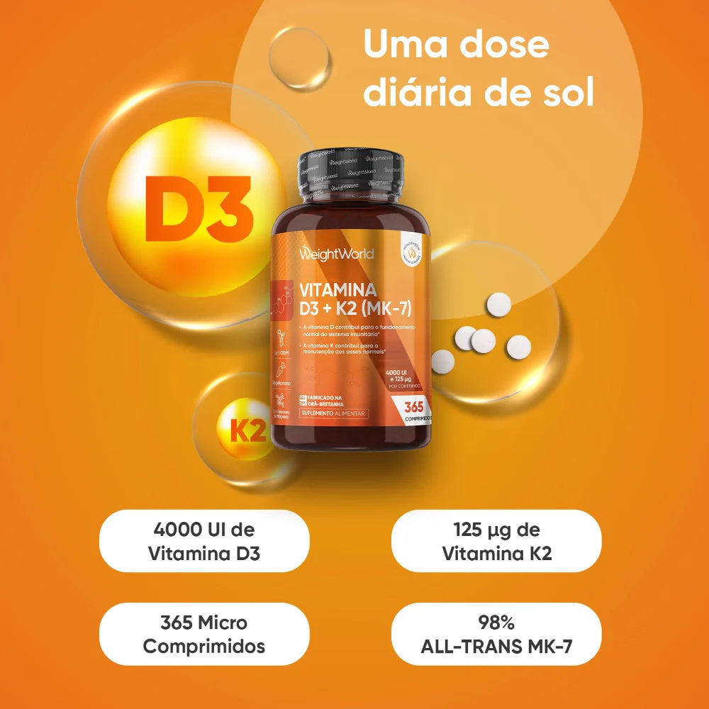 Vitamin D3 4000 IU + K2 125 mcg