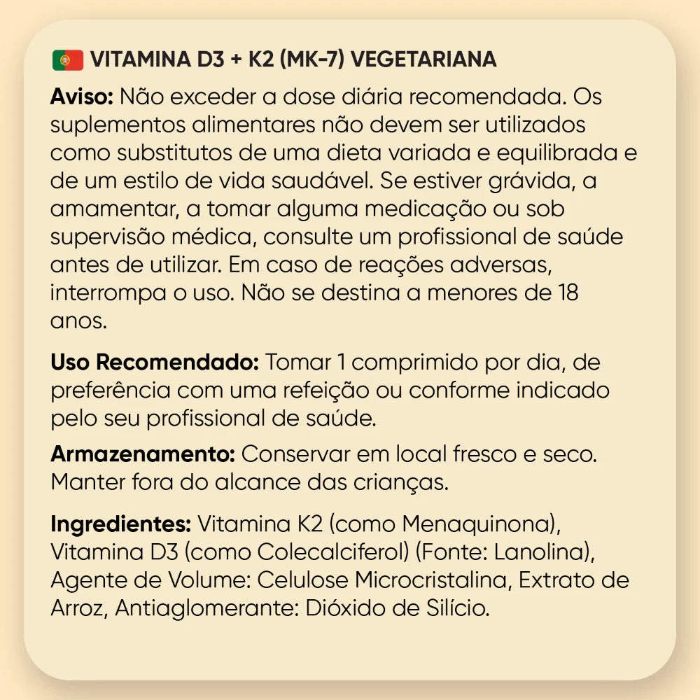 Vitamin D3 4000 IU + K2 125 mcg
