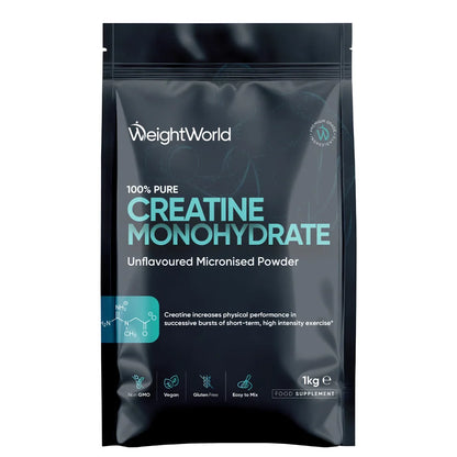 WeightWorld Creatina Monohidratada Micronizada en Polvo Sin Sabor - 1 kg